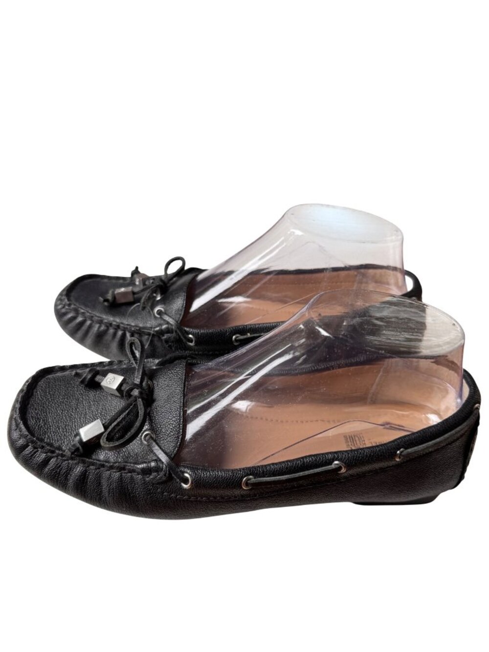Michael Kors Amber Womens Leather Black Moccasins Size 7.5M Casual Comfort